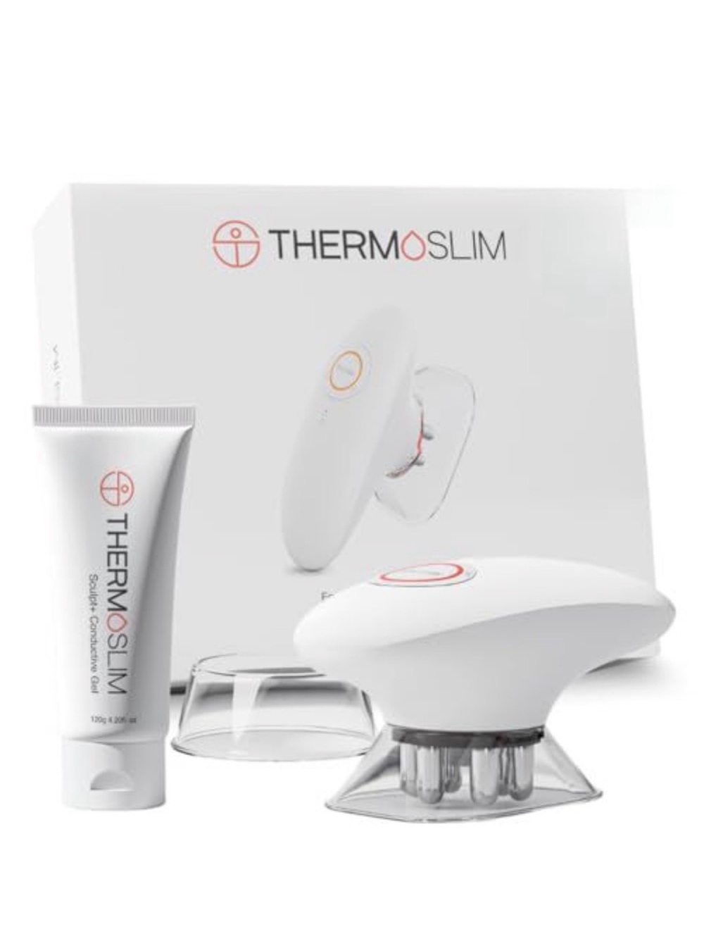 Thermoslim White Handheld Body Massager with Gel